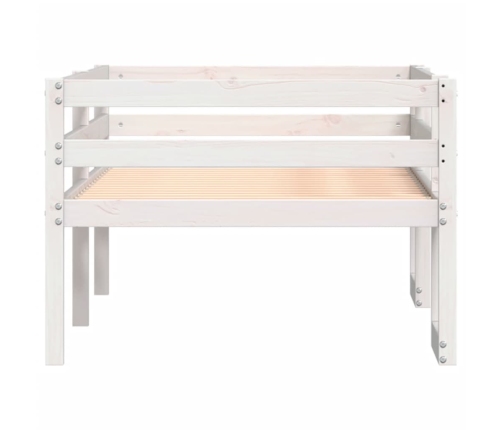 vidaXL Estructura de cama de niños madera maciza pino blanco 75x190 cm