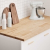 Encimera de cocina rectangular madera maciza roble