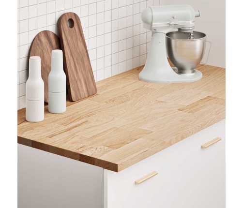 Encimera de cocina rectangular madera maciza roble