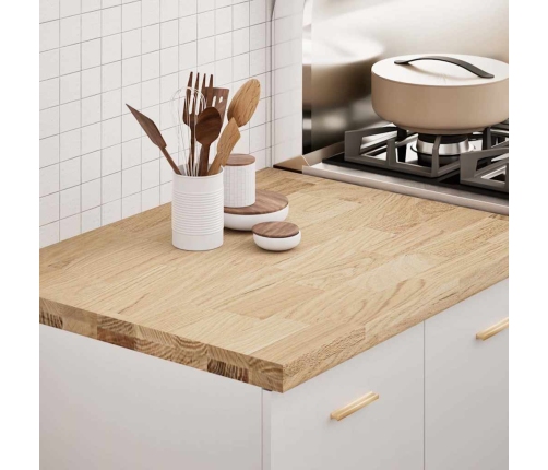 Encimera de cocina rectangular madera maciza roble