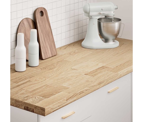 Encimera de cocina rectangular madera maciza roble