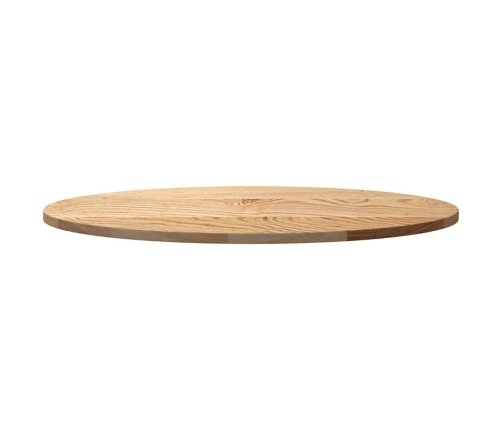 Tablero de mesa ovalado madera maciza de roble 80x40x2 cm