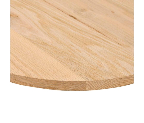 Tablero de mesa ovalado madera maciza de roble 80x40x2 cm