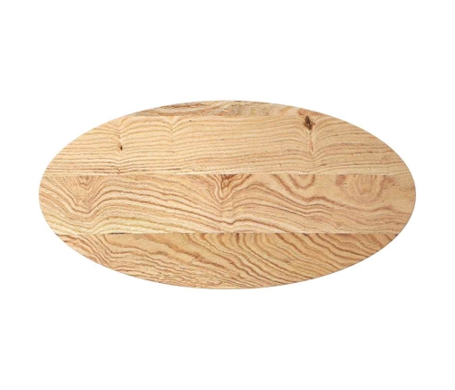 Tablero de mesa ovalado madera maciza de roble 100x50x2 cm