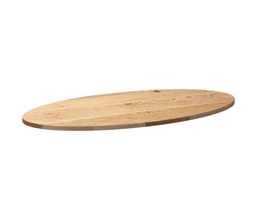 Tablero de mesa ovalado madera maciza de roble 100x50x2 cm
