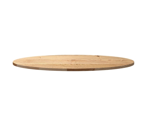 Tablero de mesa ovalado madera maciza de roble 100x50x2 cm