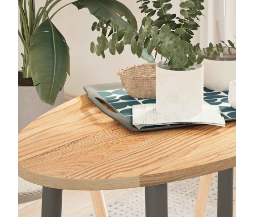 Tablero de mesa ovalado madera maciza de roble 100x50x2 cm