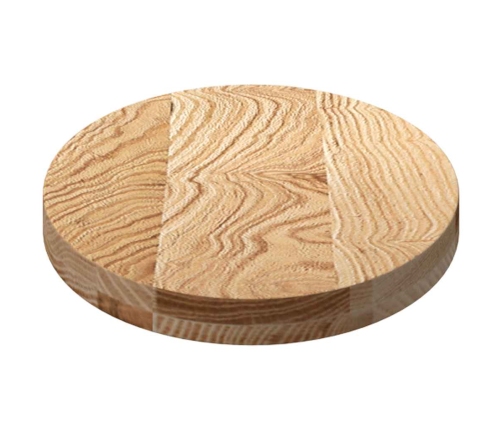 Tablero de mesa ovalado madera maciza de roble 80x40x4 cm