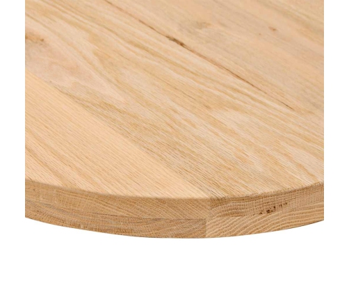 Tablero de mesa ovalado madera maciza de roble 80x40x4 cm