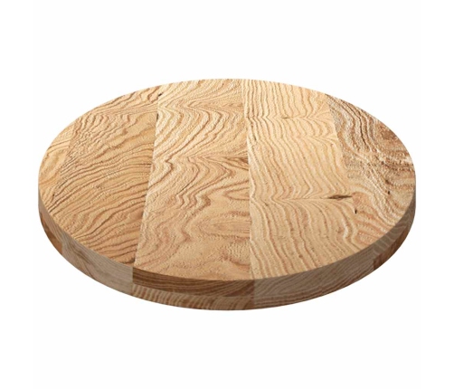 Tablero de mesa ovalado madera maciza de roble 120x60x4 cm