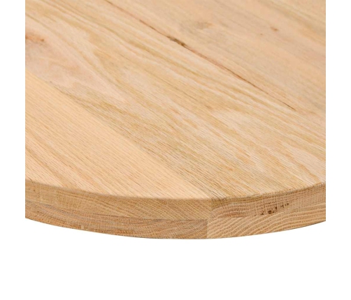 Tablero de mesa ovalado madera maciza de roble 120x60x4 cm