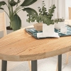 Tablero de mesa ovalado madera maciza de roble 120x60x4 cm