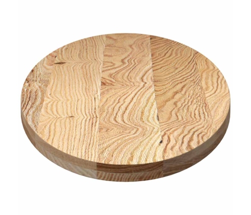 Tablero de mesa ovalado madera maciza de roble 140x60x4 cm