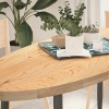 Tablero de mesa ovalado madera maciza de roble 140x60x4 cm