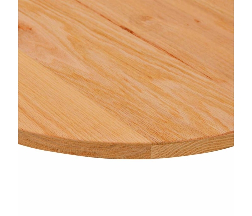 Tablero de mesa ovalado madera maciza de roble 80x40x2 cm