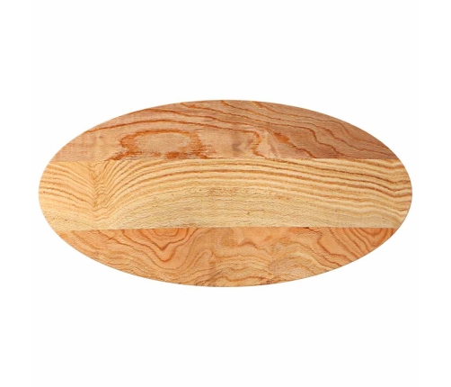 Tablero de mesa ovalado madera maciza de roble 100x50x2 cm