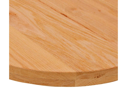 Tablero de mesa ovalado madera maciza de roble 80x40x4 cm