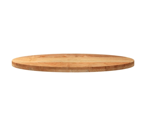 Tablero de mesa ovalado madera maciza de roble 100x50x4 cm