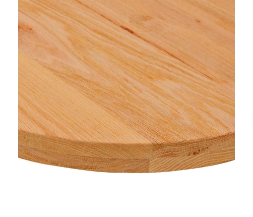 Tablero de mesa ovalado madera maciza de roble 100x50x4 cm