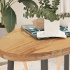 Tablero de mesa ovalado madera maciza de roble 100x50x4 cm