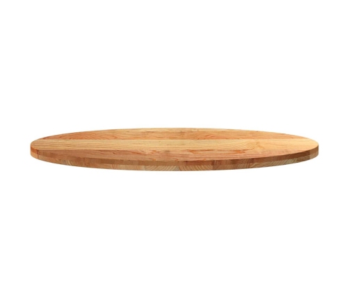 Tablero de mesa ovalado madera maciza de roble 120x60x4 cm