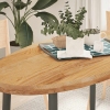 Tablero de mesa ovalado madera maciza de roble 120x60x4 cm