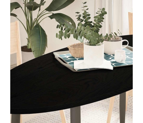 Tablero de mesa ovalado madera maciza de roble 140x60x2 cm