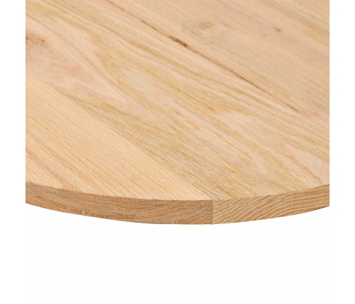 Tablero de mesa ovalado madera maciza de roble 80x40x2 cm