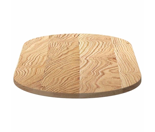 Tablero de mesa ovalado madera maciza de roble 100x50x2 cm