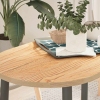 Tablero de mesa ovalado madera maciza de roble 100x50x2 cm