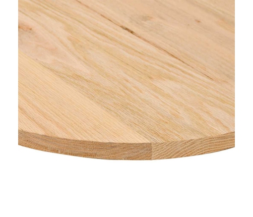 Tablero de mesa ovalado madera maciza de roble 120x60x2 cm