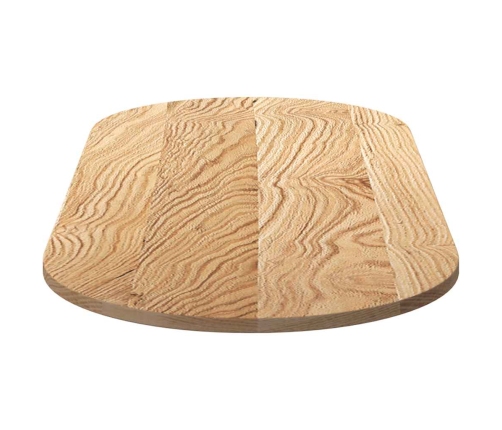 Tablero de mesa ovalado madera maciza de roble 140x60x2 cm