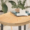 Tablero de mesa ovalado madera maciza de roble 100x50x4 cm