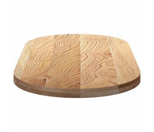 Tablero de mesa ovalado madera maciza de roble 120x60x4 cm