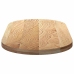 Tablero de mesa ovalado madera maciza de roble 120x60x4 cm