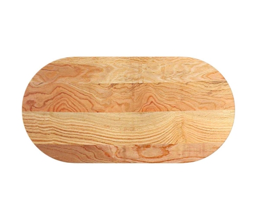 Tablero de mesa ovalado madera maciza de roble 100x50x2 cm