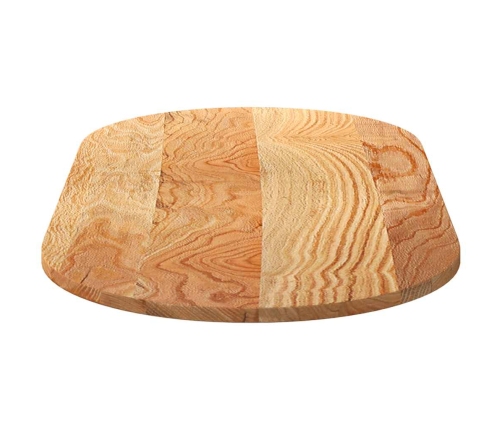 Tablero de mesa ovalado madera maciza de roble 120x60x2 cm