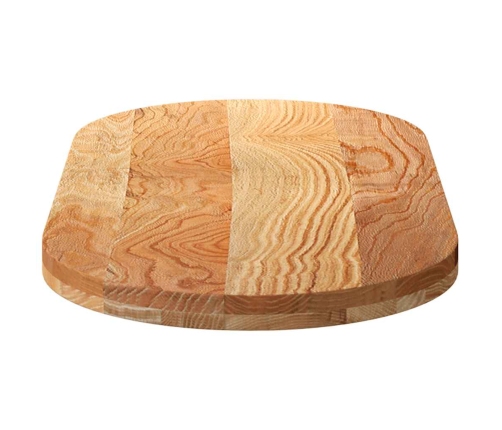 Tablero de mesa ovalado madera maciza de roble 100x50x4 cm