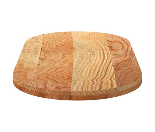 Tablero de mesa ovalado madera maciza de roble 120x60x4 cm