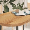 Tablero de mesa ovalado madera maciza de roble 120x60x4 cm