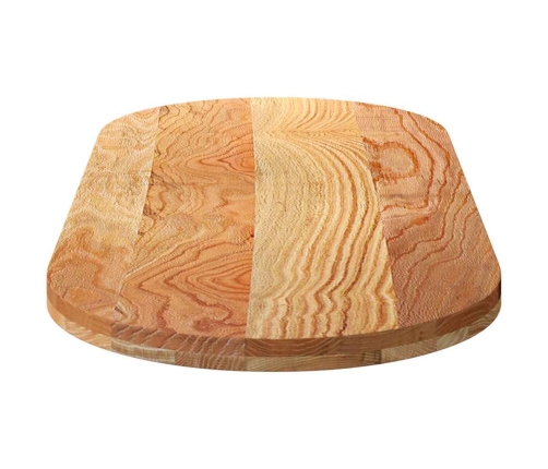 Tablero de mesa ovalado madera maciza de roble 140x60x4 cm