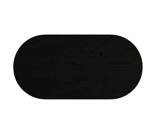 Tablero de mesa ovalado madera maciza de roble 100x50x4 cm