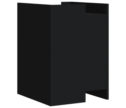 vidaXL Mesita de noche madera de ingeniería negro 45x50x65 cm