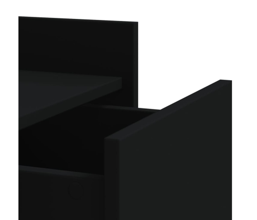 vidaXL Mesita de noche madera de ingeniería negro 45x50x65 cm