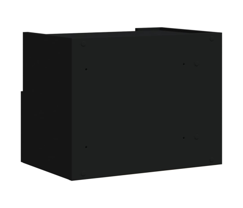 Mesitas de noche de pared 2 unidades negra 45x30x35 cm