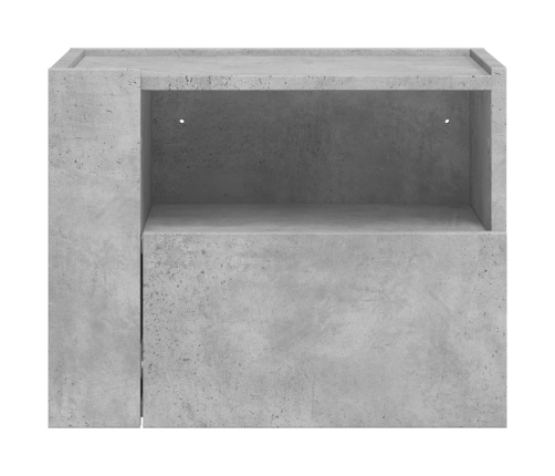 Mesitas de noche de pared 2 unidades gris hormigón 45x30x35 cm