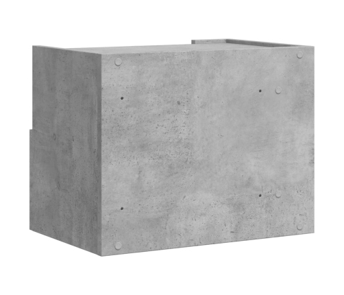 Mesitas de noche de pared 2 unidades gris hormigón 45x30x35 cm