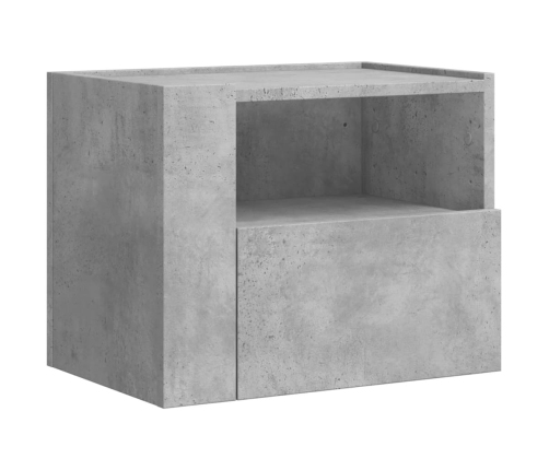 vidaXL Mesita de noche de pared 2 uds color gris hormigón 45x30x35 cm