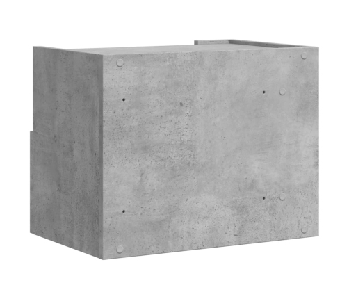 Mesita de noche de pared 2 uds color gris hormigón 45x30x35 cm