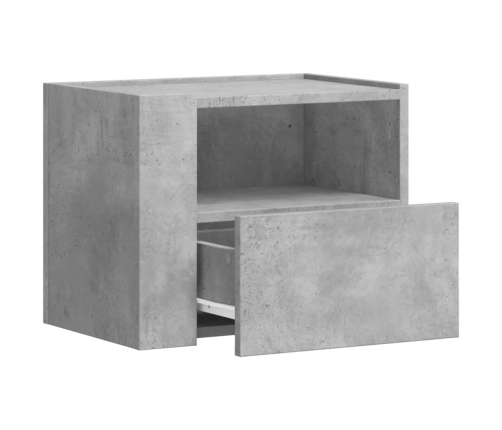 vidaXL Mesita de noche de pared 2 uds color gris hormigón 45x30x35 cm